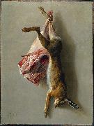 Jean-Baptiste Oudry A Hare and a Leg of Lamb Spain oil painting artist